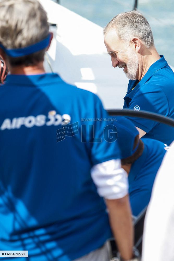 King Felipe First Day Of The 43Rd Sailing King s Cup - Spain