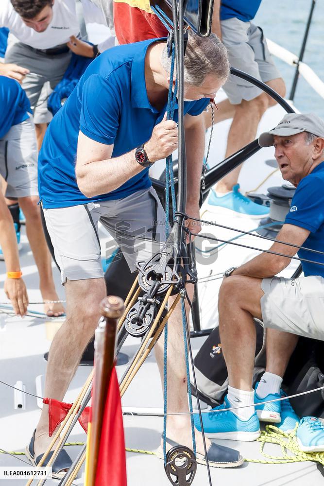 King Felipe First Day Of The 43Rd Sailing King s Cup - Spain