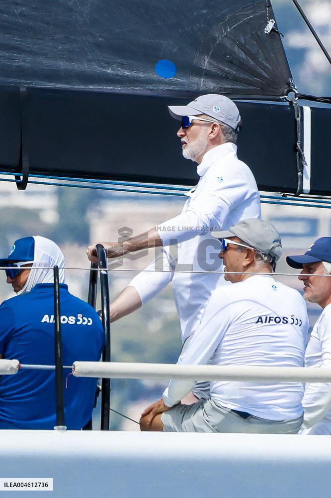 King Felipe First Day Of The 43Rd Sailing King s Cup - Spain