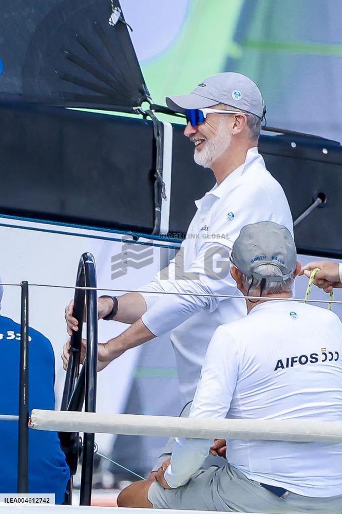 King Felipe First Day Of The 43Rd Sailing King s Cup - Spain