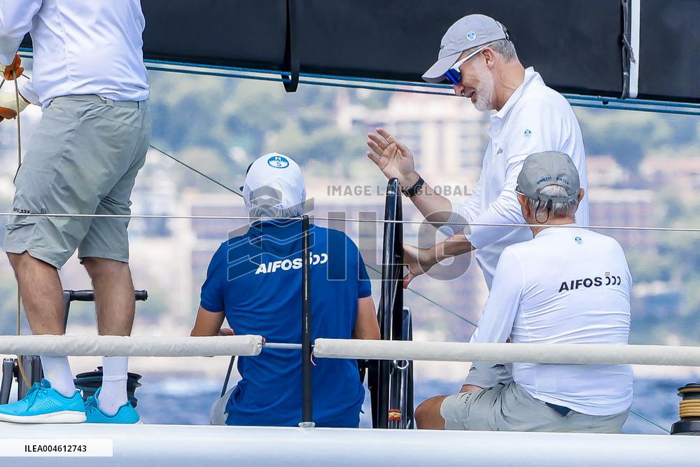 King Felipe First Day Of The 43Rd Sailing King s Cup - Spain