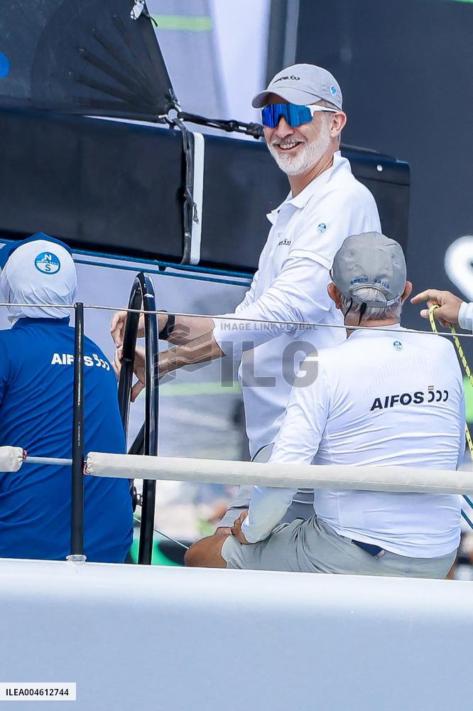 King Felipe First Day Of The 43Rd Sailing King s Cup - Spain