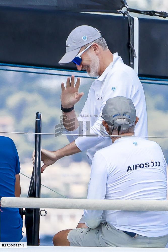King Felipe First Day Of The 43Rd Sailing King s Cup - Spain