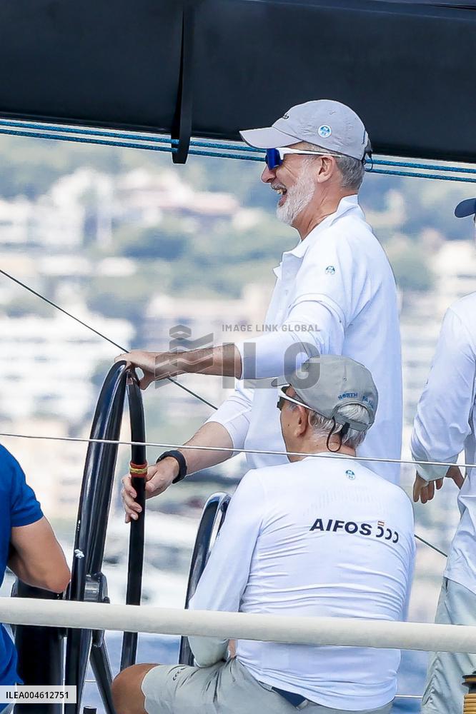 King Felipe First Day Of The 43Rd Sailing King s Cup - Spain