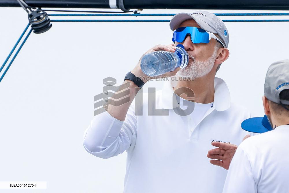 King Felipe First Day Of The 43Rd Sailing King s Cup - Spain