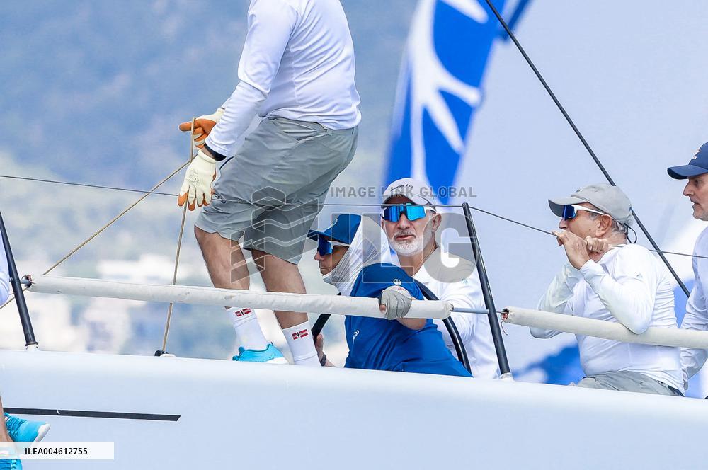 King Felipe First Day Of The 43Rd Sailing King s Cup - Spain