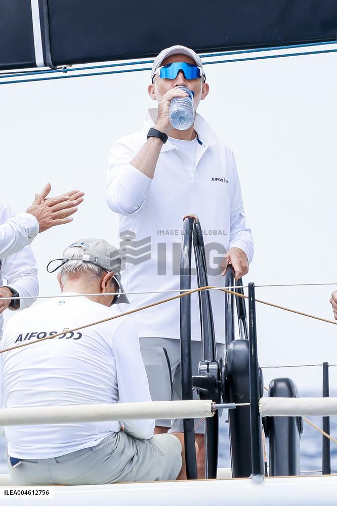 King Felipe First Day Of The 43Rd Sailing King s Cup - Spain