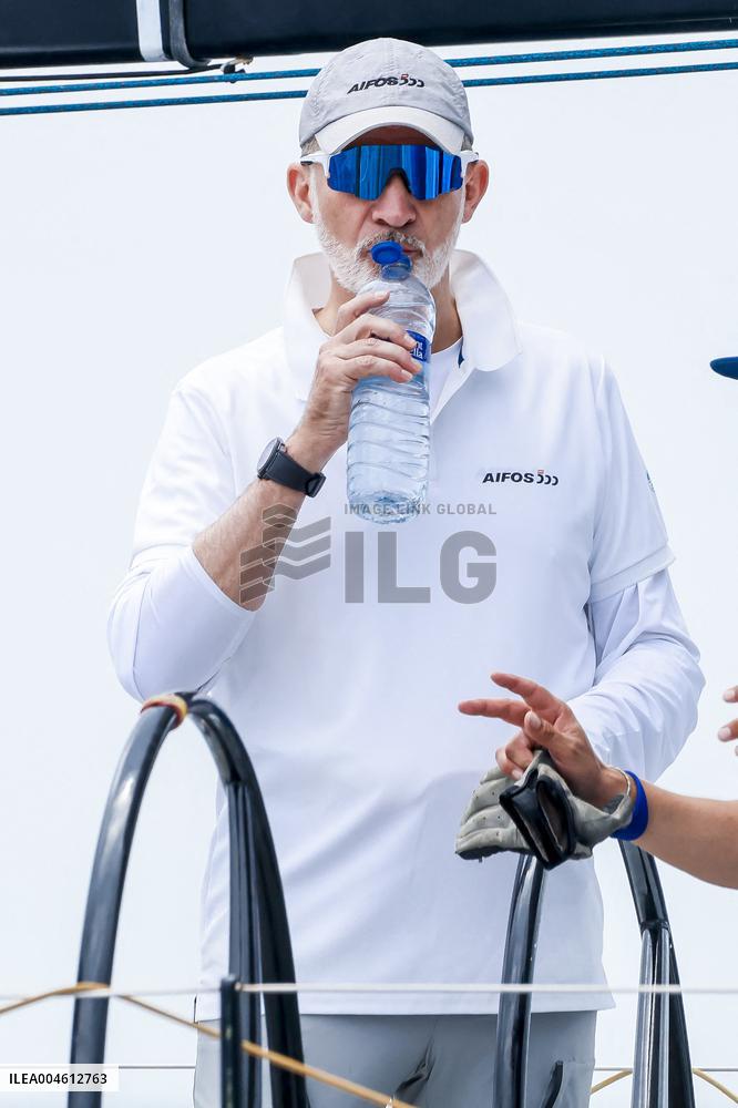 King Felipe First Day Of The 43Rd Sailing King s Cup - Spain