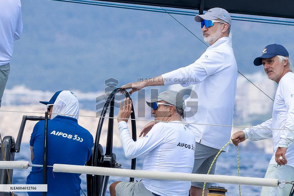King Felipe First Day Of The 43Rd Sailing King s Cup - Spain