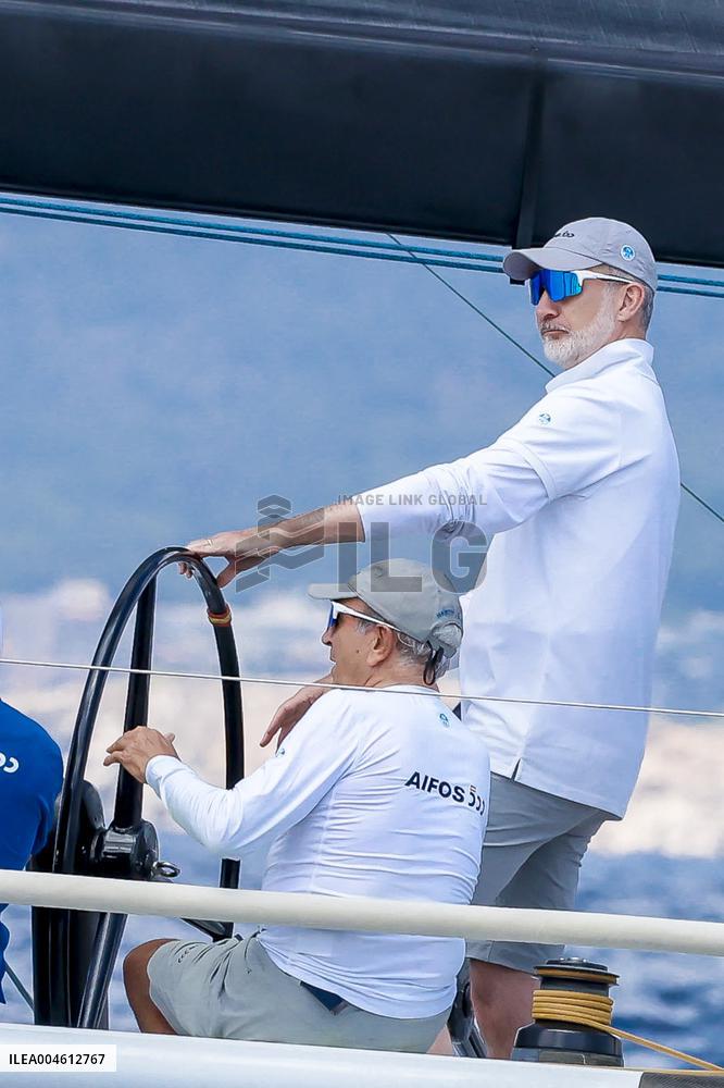 King Felipe First Day Of The 43Rd Sailing King s Cup - Spain