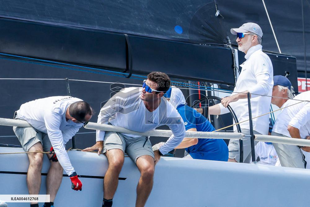King Felipe First Day Of The 43Rd Sailing King s Cup - Spain