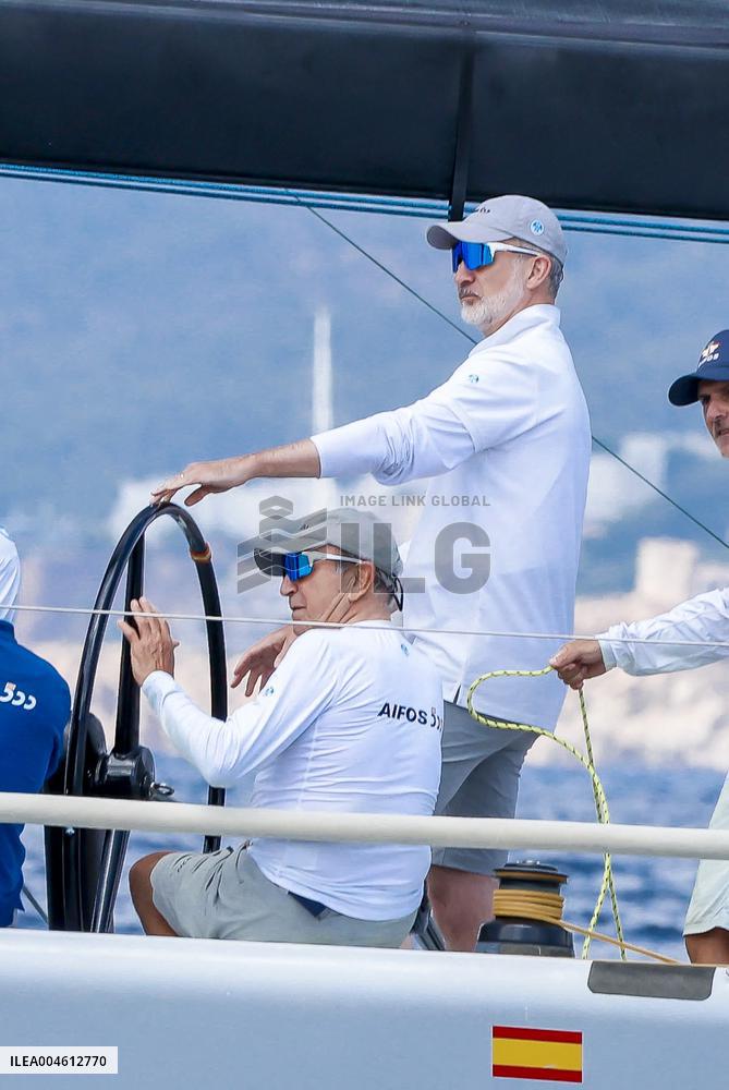 King Felipe First Day Of The 43Rd Sailing King s Cup - Spain