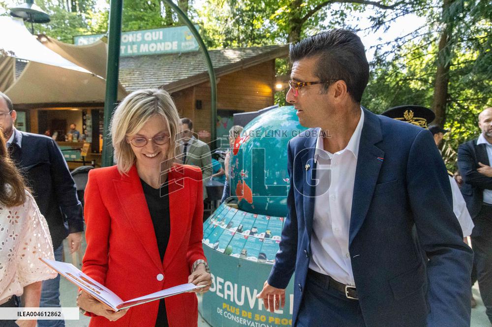 Agnes Pannier-Runacher Visits The ZooPark of Beauval - Saint-Aignan-sur-Cher
