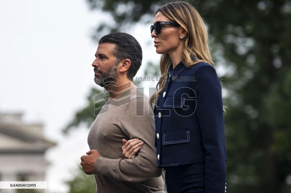 President Donald Trump Returns to the White House from United Kingdom Trip