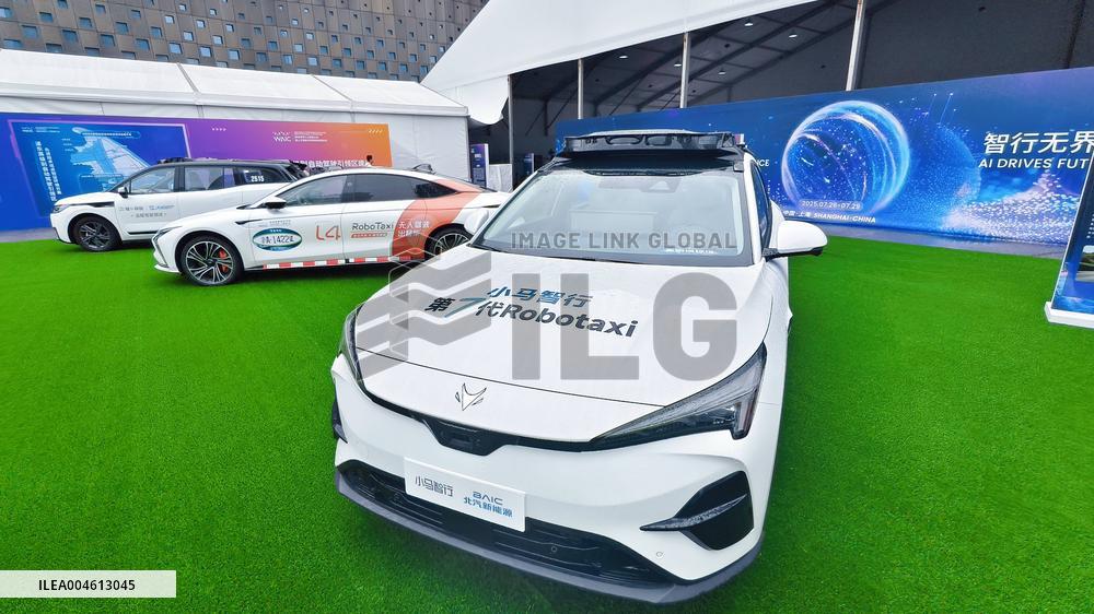 L4-level AI Autonomous Driving Car Experience Event at the 2025 WAIC in Shanghai