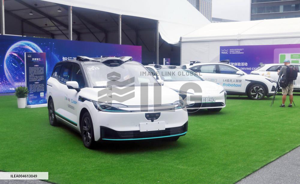 L4-level AI Autonomous Driving Car Experience Event at the 2025 WAIC in Shanghai