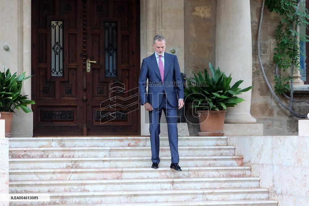 Pedro Sánchez Meets With King Felipe VI - Palma De Mallorca