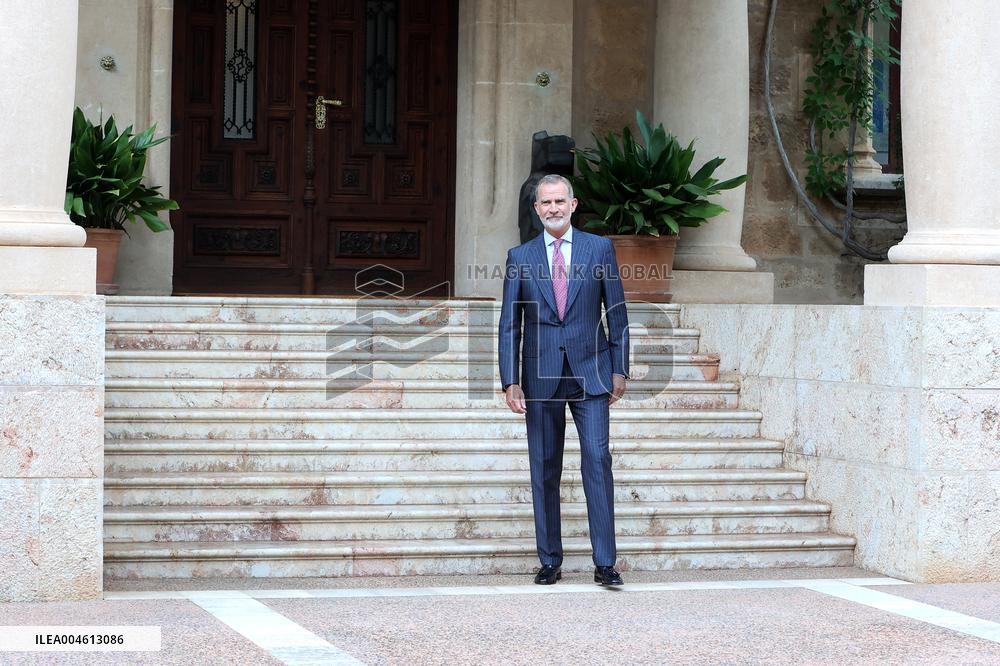 Pedro Sánchez Meets With King Felipe VI - Palma De Mallorca