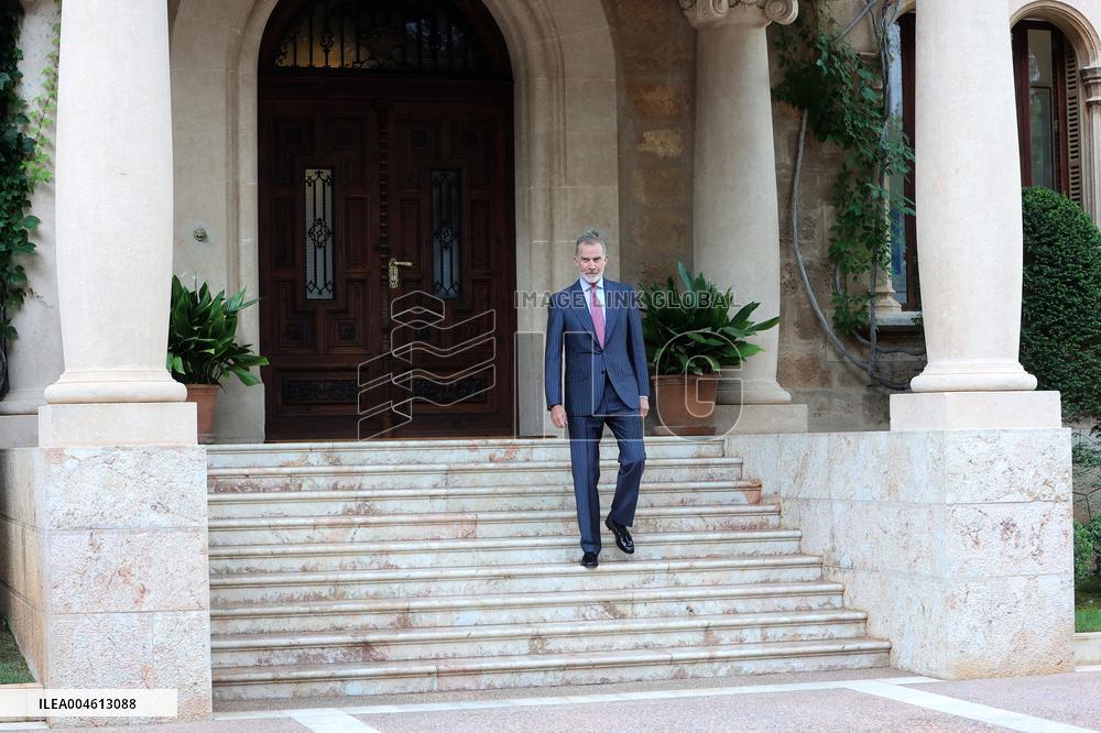 Pedro Sánchez Meets With King Felipe VI - Palma De Mallorca