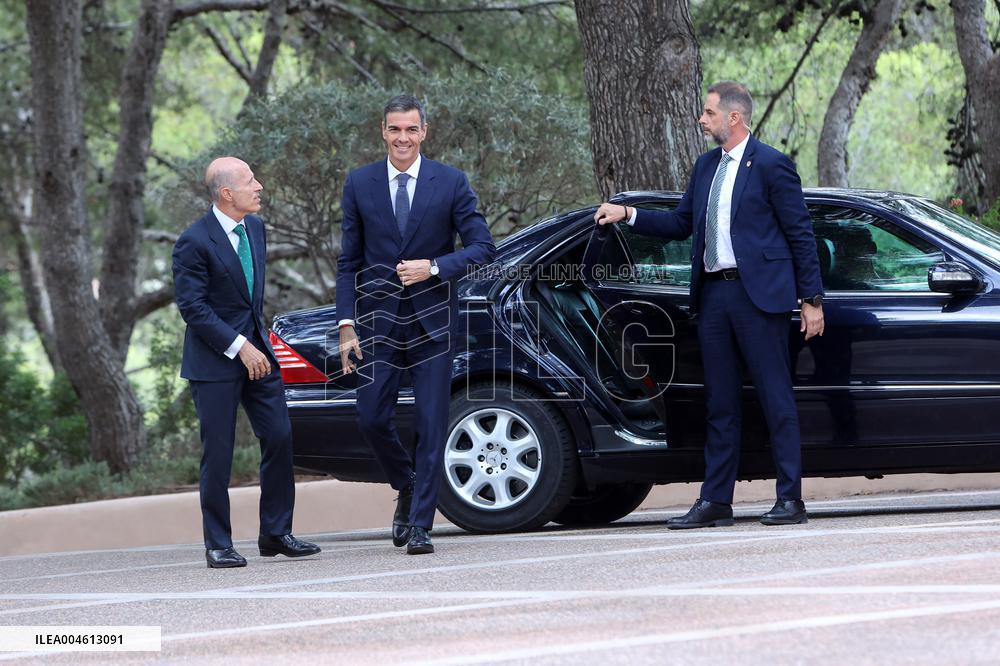 Pedro Sánchez Meets With King Felipe VI - Palma De Mallorca
