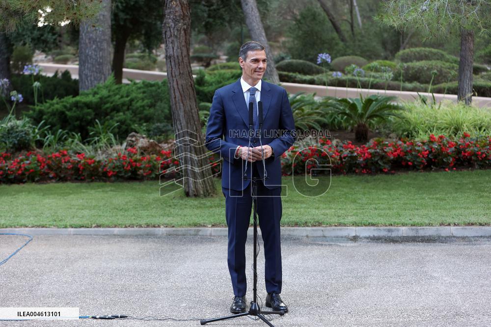 Pedro Sánchez Meets With King Felipe VI - Palma De Mallorca
