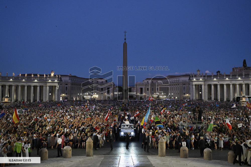Pope Leo XIV At The Welcome Mass of the Jubilee of Youth - Vatican