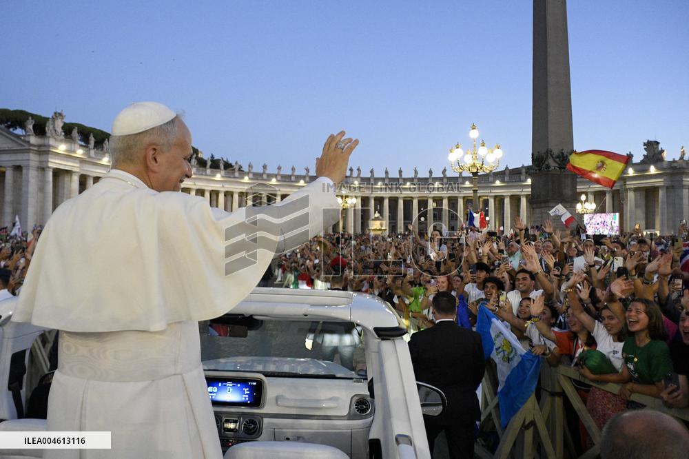 Pope Leo XIV At The Welcome Mass of the Jubilee of Youth - Vatican