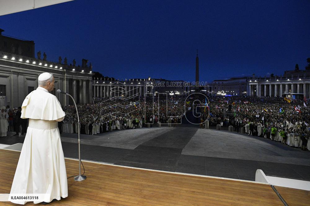 Pope Leo XIV At The Welcome Mass of the Jubilee of Youth - Vatican