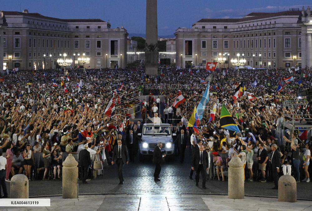 Pope Leo XIV At The Welcome Mass of the Jubilee of Youth - Vatican