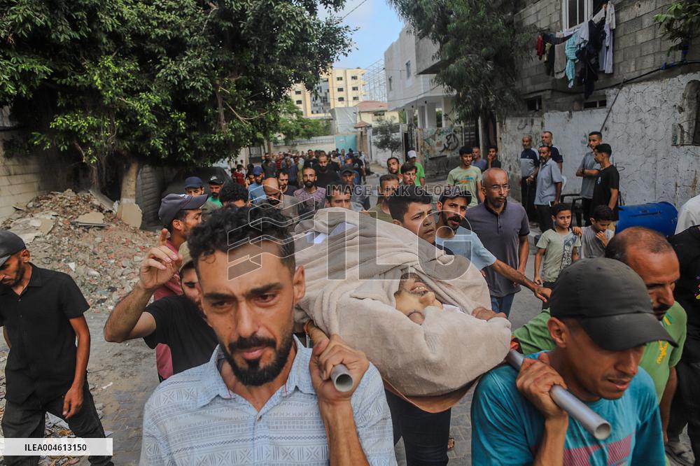 Funeral Held For Palestinian Man Killed By Israeli Sniper In Northern Gaza