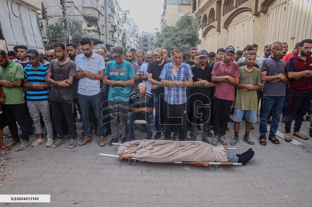 Funeral Held For Palestinian Man Killed By Israeli Sniper In Northern Gaza