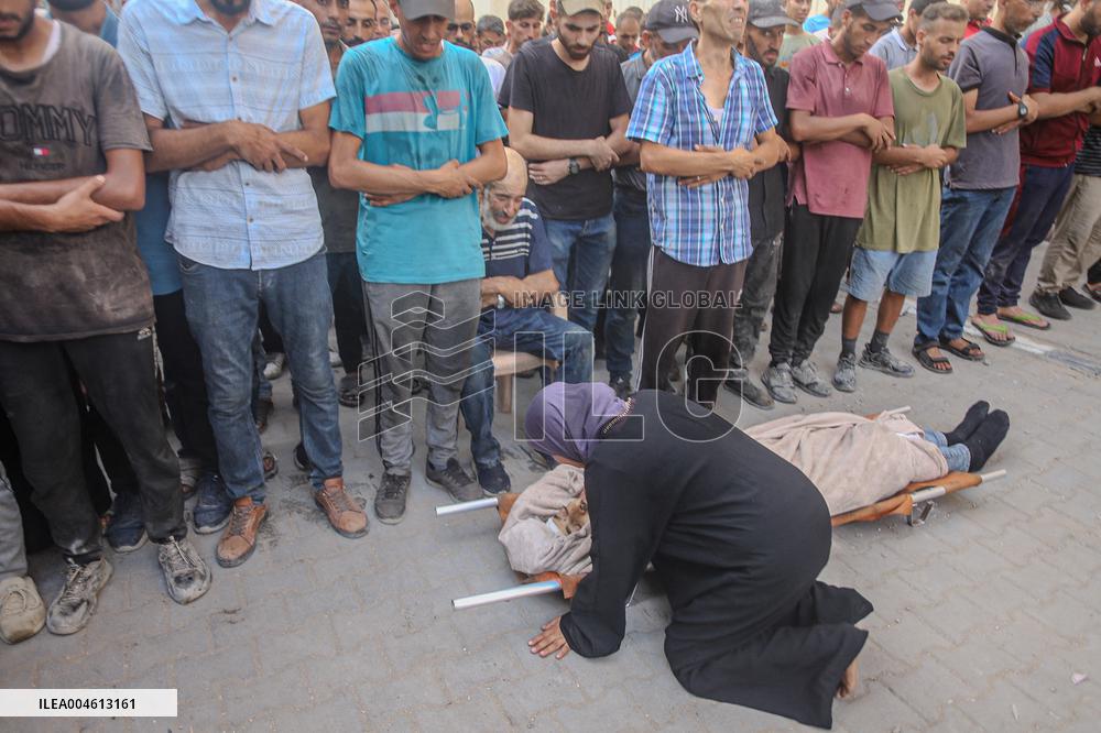 Funeral Held For Palestinian Man Killed By Israeli Sniper In Northern Gaza