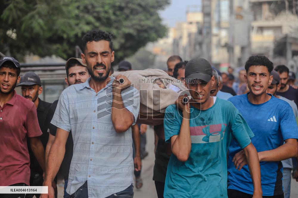 Funeral Held For Palestinian Man Killed By Israeli Sniper In Northern Gaza