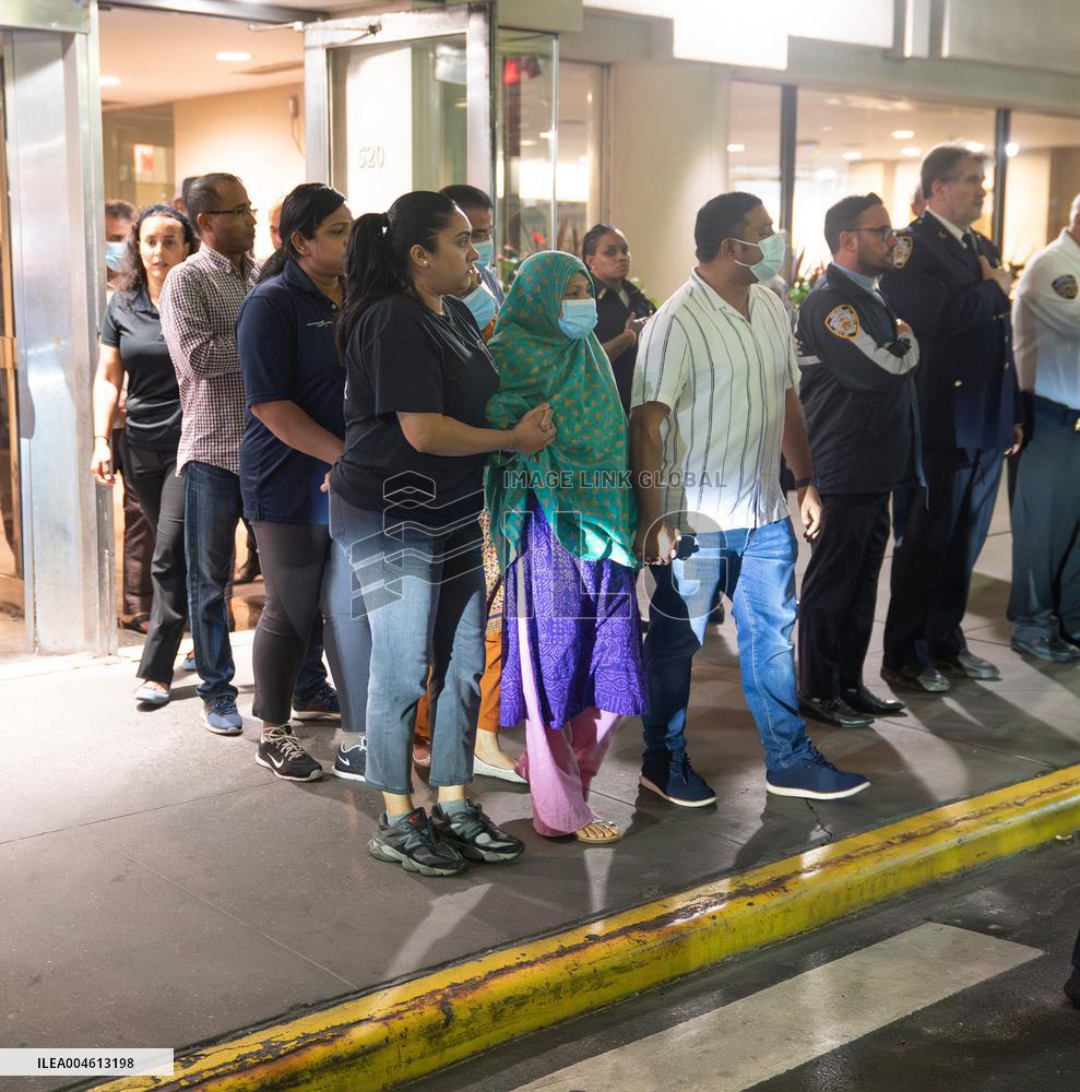 Body Of NYPD Officer Transferred From Hospital After Park Avenue Shooting - NYC