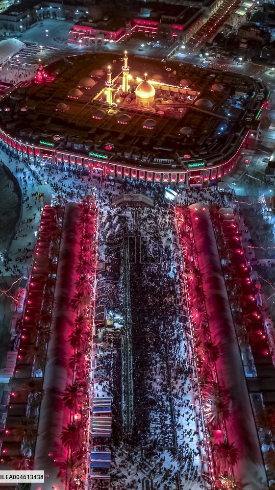 Pilgrims March for Lady Ruqayyah in Karbala