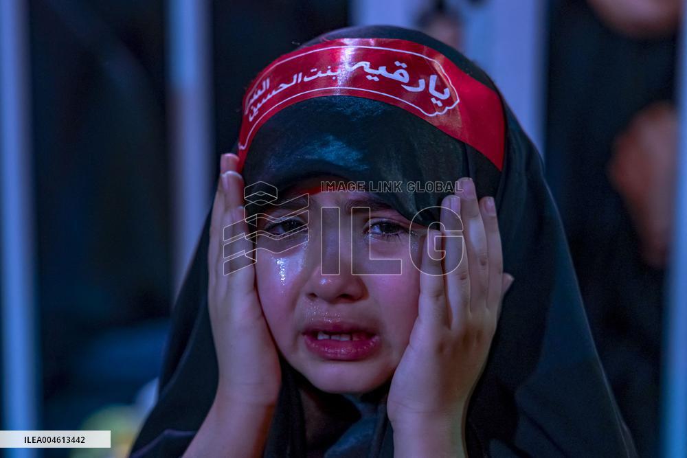 Pilgrims March for Lady Ruqayyah in Karbala