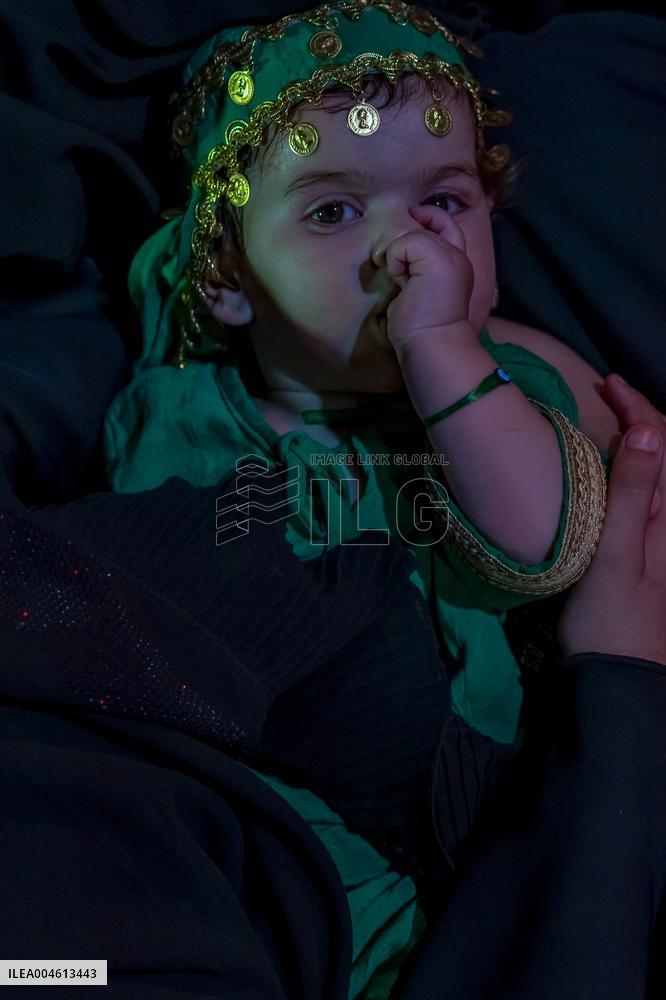 Pilgrims March for Lady Ruqayyah in Karbala