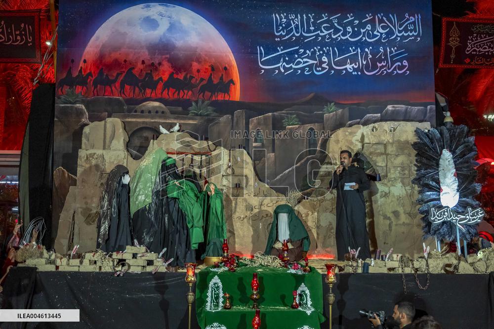 Pilgrims March for Lady Ruqayyah in Karbala