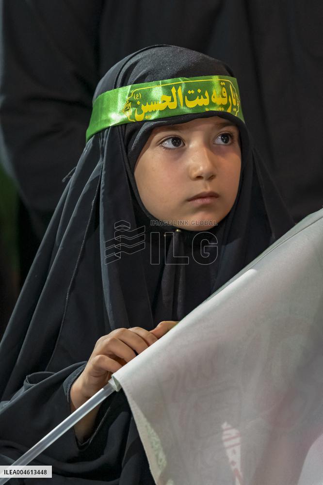 Pilgrims March for Lady Ruqayyah in Karbala