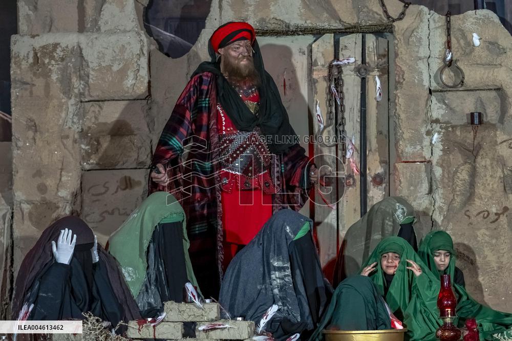 Pilgrims March for Lady Ruqayyah in Karbala