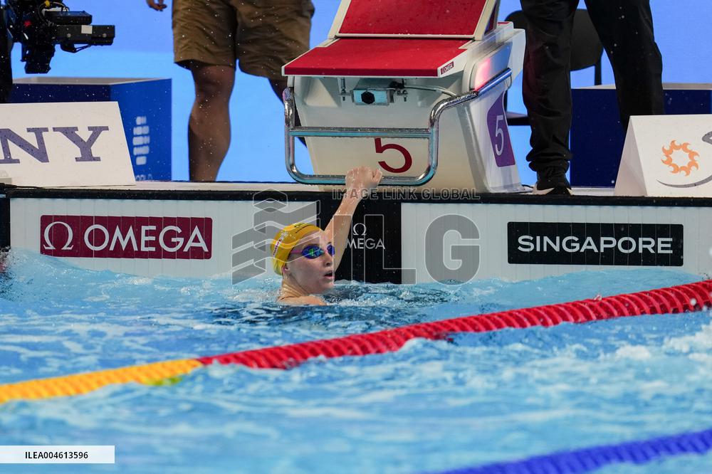Mollie O'Callaghan At World Aquatics Championships - Singapore