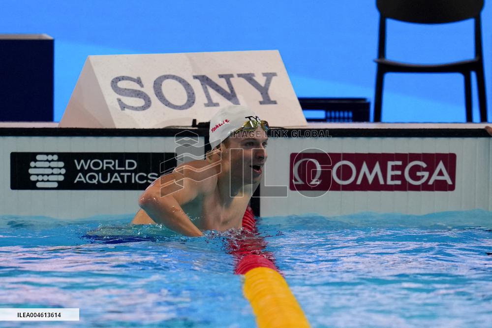 Leon Marchand Breaks 200 Medley Record at Swimming World Championships - Singapore