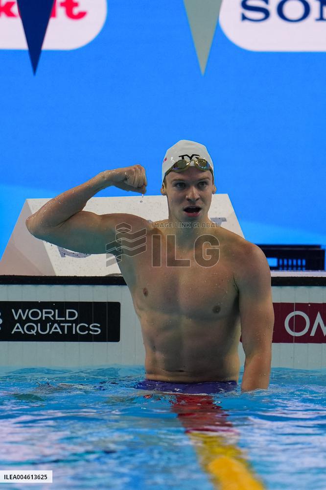 Leon Marchand Breaks 200 Medley Record at Swimming World Championships - Singapore