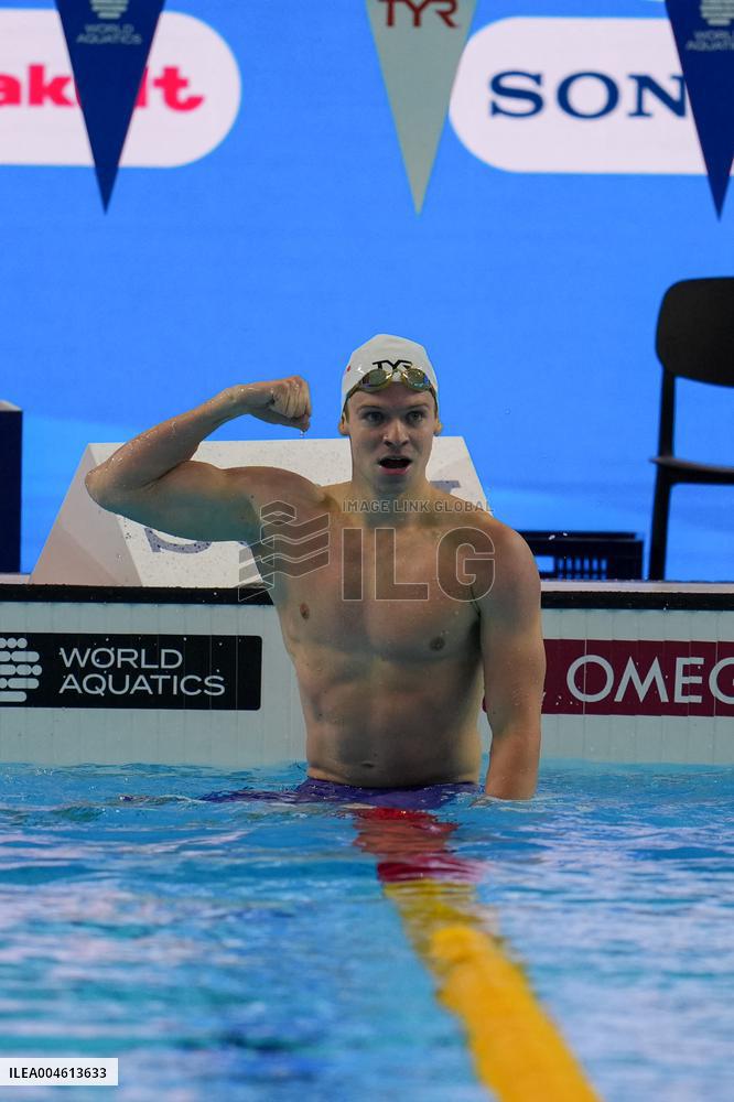 Leon Marchand Breaks 200 Medley Record at Swimming World Championships - Singapore