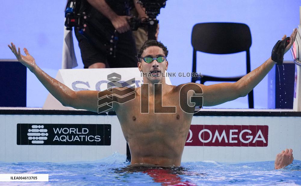 Ahmed Jaouadi Wins the 800M Freestyle at Swimming World Championships - Singapore