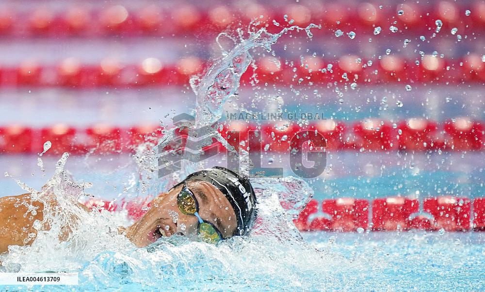 Ahmed Jaouadi Wins the 800M Freestyle at Swimming World Championships - Singapore