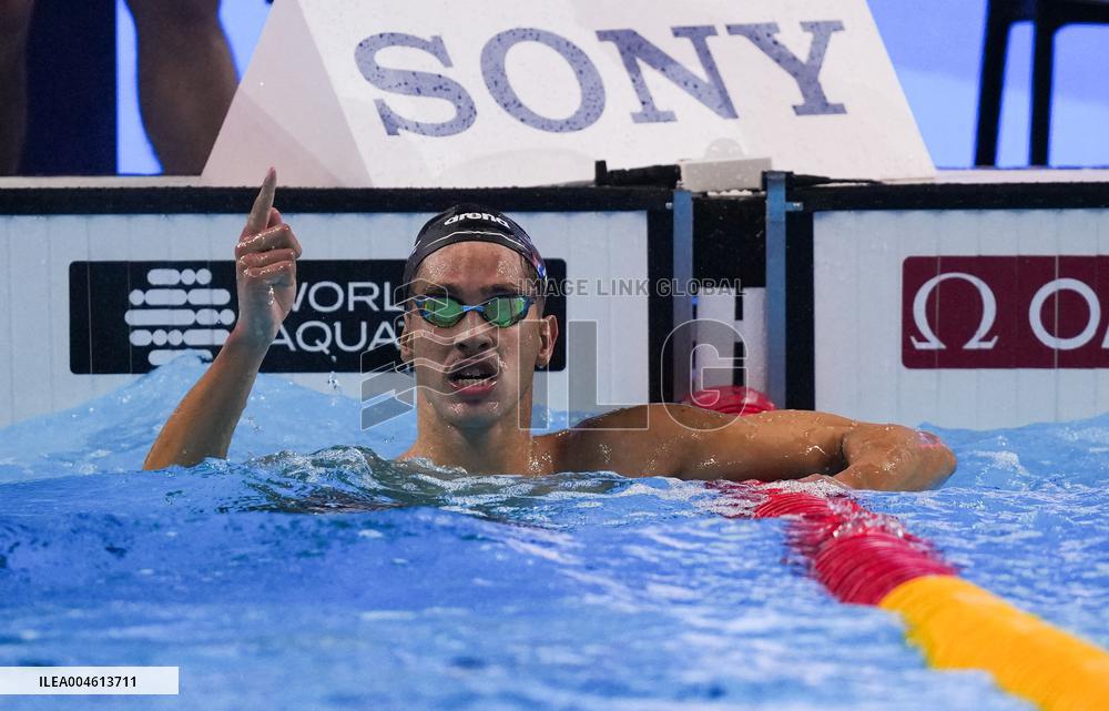 Ahmed Jaouadi Wins the 800M Freestyle at Swimming World Championships - Singapore