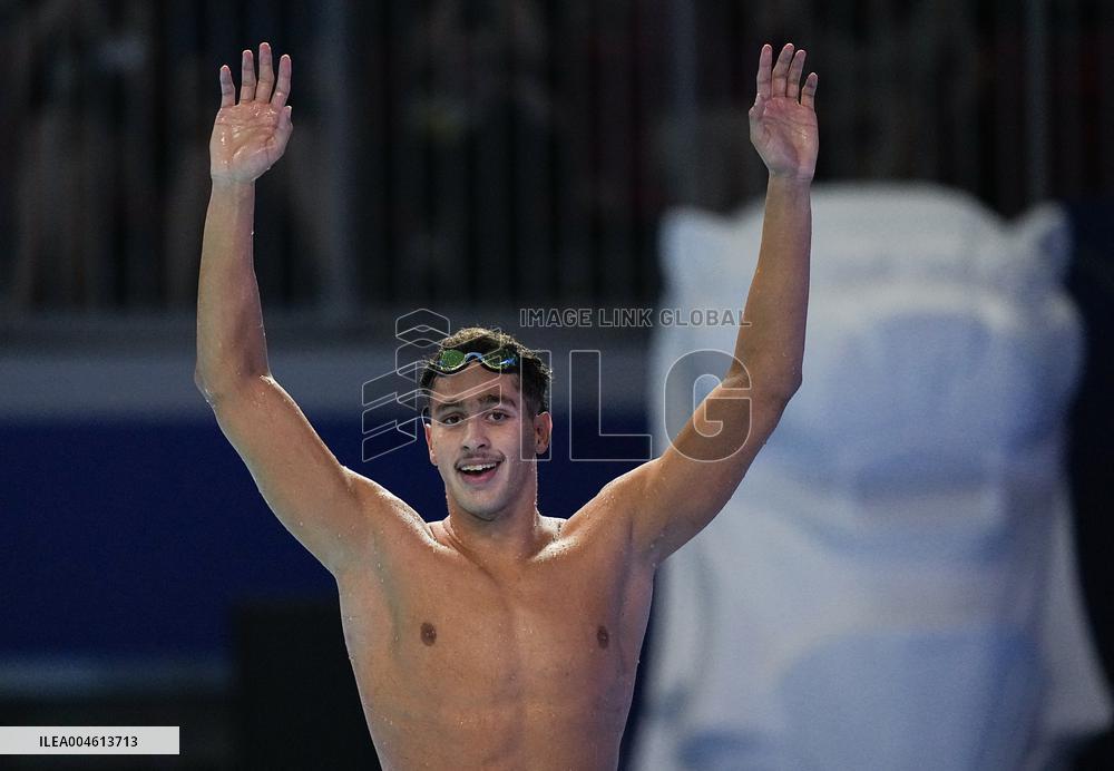 Ahmed Jaouadi Wins the 800M Freestyle at Swimming World Championships - Singapore