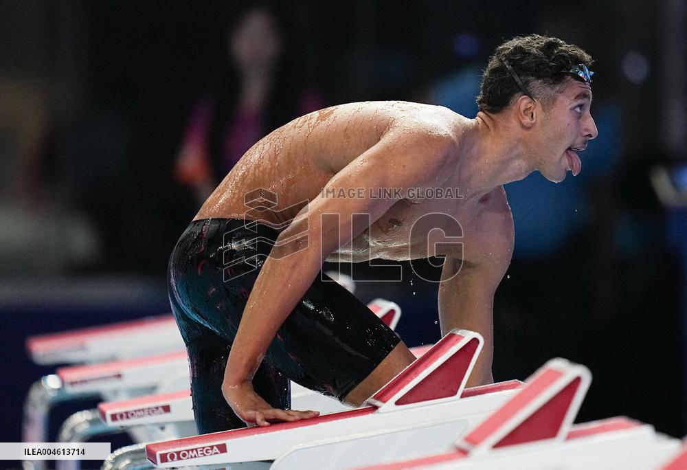 Ahmed Jaouadi Wins the 800M Freestyle at Swimming World Championships - Singapore