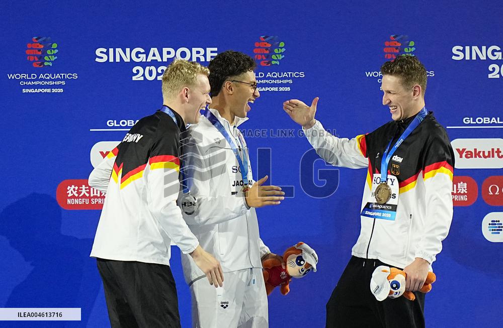 Ahmed Jaouadi Wins the 800M Freestyle at Swimming World Championships - Singapore